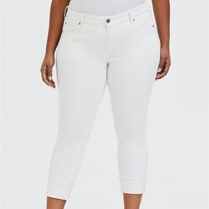 CROP BOYFRIEND JEAN - VINTAGE STRETCH WHITE
